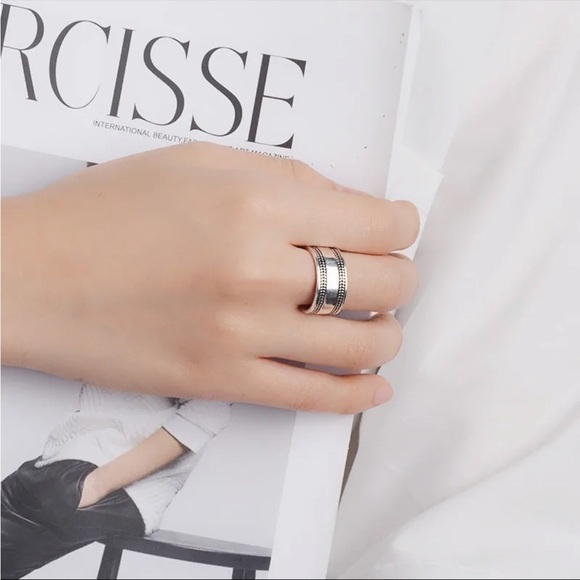 Retro 925 Sterling Silver Band Ring - Picture 10 of 11